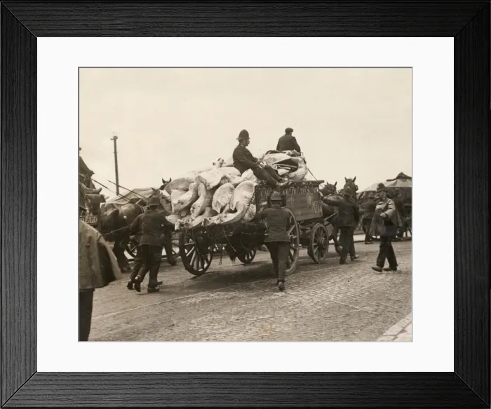 Framed Print : Policemen and cart, Canning Town, East London Framed Print : Policemen and cart, Canning Town, East London