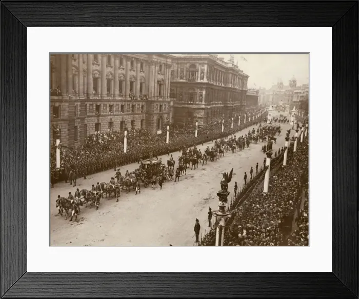 Framed Print : Coronation Procession in Whitehall, London Framed Print : Coronation Procession in Whitehall, London