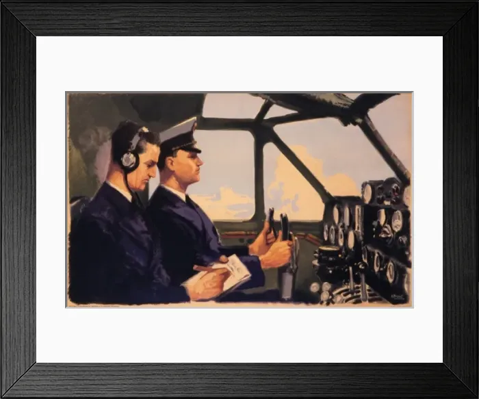 Framed Print : Pilot and co-pilot - Equipage II Framed Print : Pilot and co-pilot - Equipage II