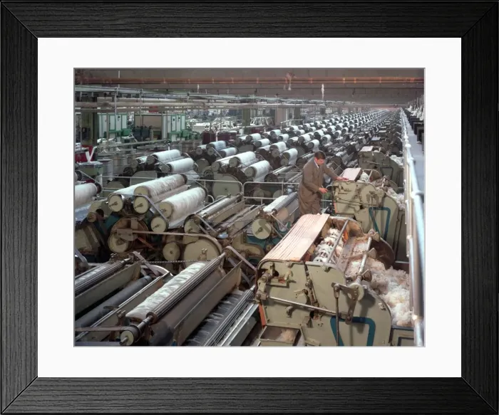 Framed Print : Manufacturing Wool Yarn Framed Print : Manufacturing Wool Yarn