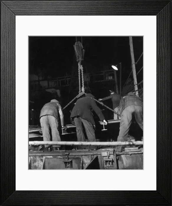 Framed Print : Laying Railway Tracks Framed Print : Laying Railway Tracks