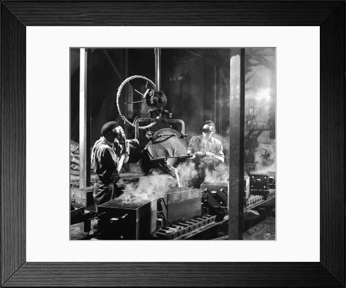 Framed Print : Molten Metal on a Production Line Framed Print : Molten Metal on a Production Line