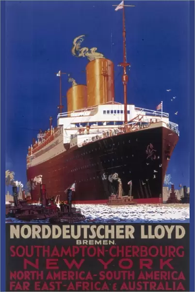 Norddeutscher Lloyd shipping poster