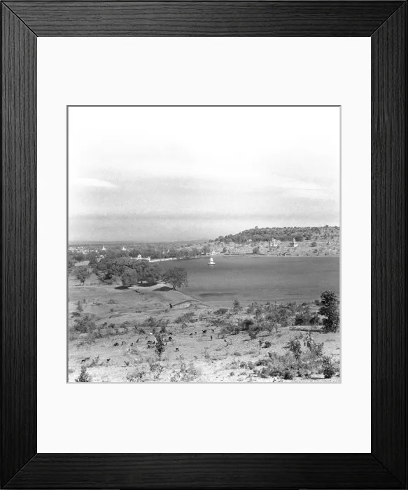 Framed Print : Unidentified area with river, India Framed Print : Unidentified area with river, India