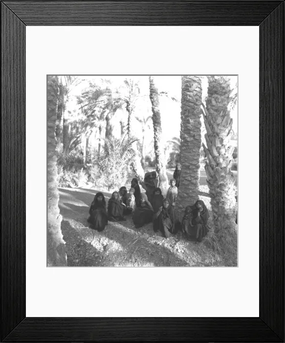 Framed Print : Women gathered below palms - Iran Framed Print : Women gathered below palms - Iran