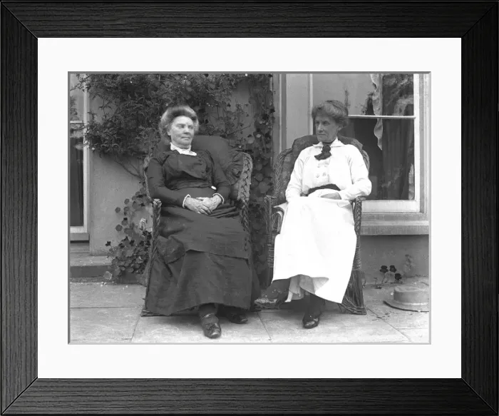 Framed Print : Two ladies sitting out on the terrace Framed Print : Two ladies sitting out on the terrace