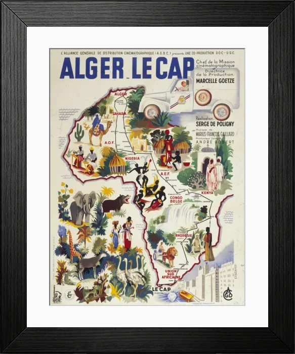 Framed Print : Poster of Africa for a film distributor, AGDC Framed Print : Poster of Africa for a film distributor, AGDC