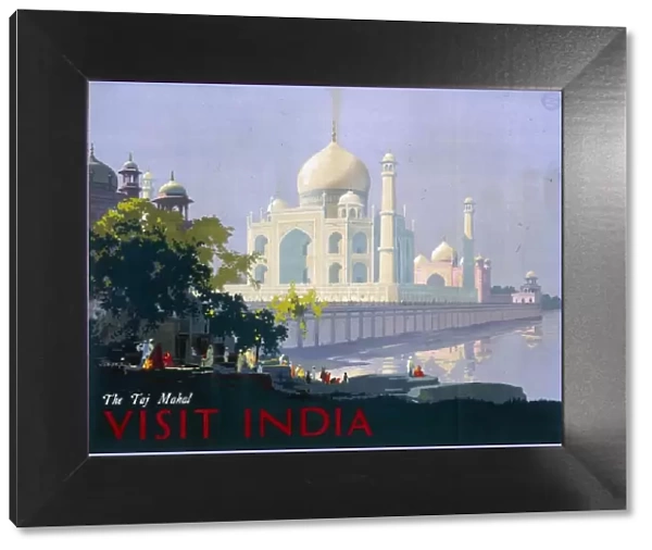Poster advertising the Taj Mahal, India