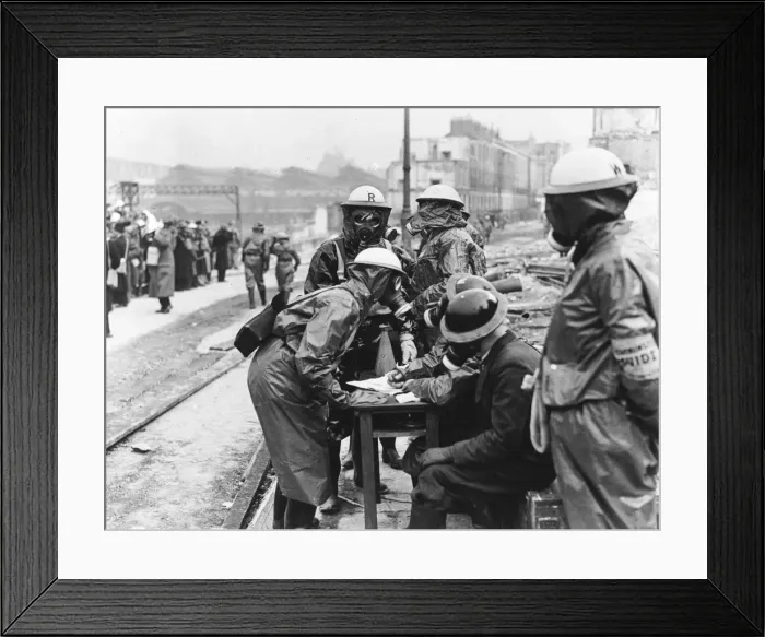 Framed Print : Gas Masks, World War II Framed Print : Gas Masks, World War II