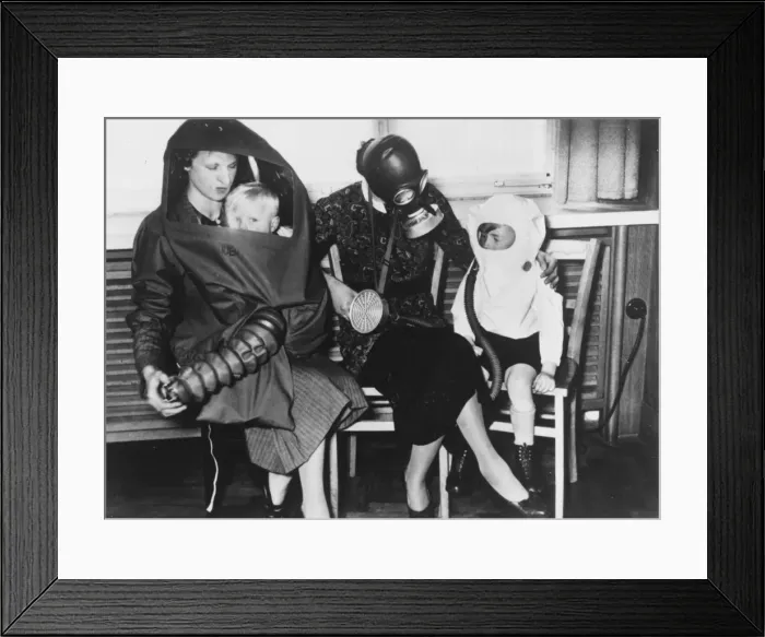 Framed Print : Gas Masks for children Framed Print : Gas Masks for children