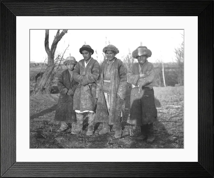 Framed Print : Three men and a boy, Kashgar, western China Framed Print : Three men and a boy, Kashgar, western China