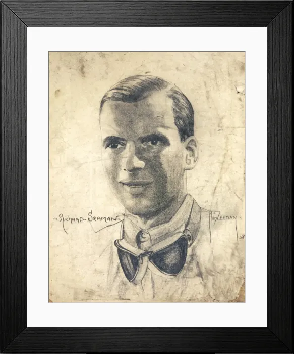 Framed Print : RICHARD SEAMAN Grand Prix driver