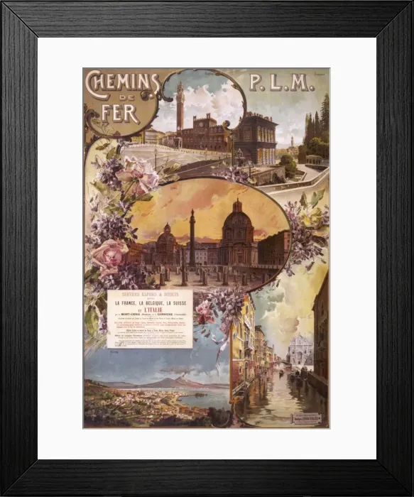 Framed Print : Poster advertising French railways Framed Print : Poster advertising French railways