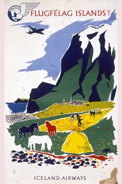 Poster advertising Iceland Airways