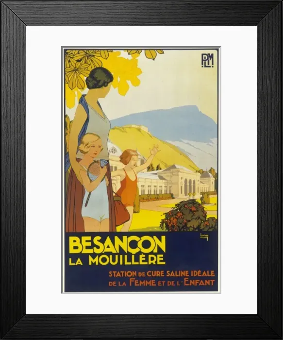 Framed Print : Poster advertising Besancon la Mouillere Framed Print : Poster advertising Besancon la Mouillere