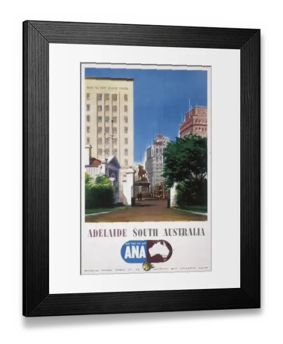 Framed Print : Poster advertising Australian National Airways Framed Print : Poster advertising Australian National Airways