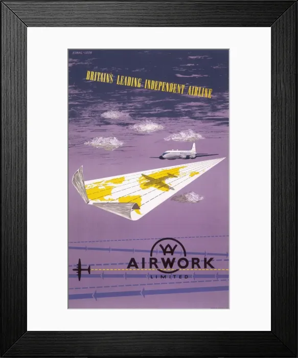Framed Print : Poster advertising Airwork Limited Framed Print : Poster advertising Airwork Limited