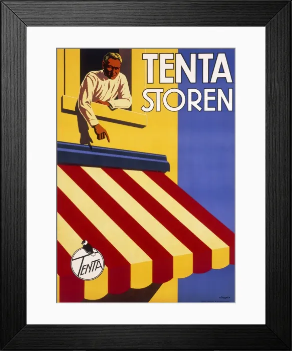 Framed Print : Poster advertising Tenta Storen blinds Framed Print : Poster advertising Tenta Storen blinds