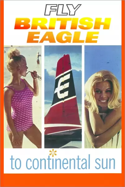 Poster advertising British Eagle flights