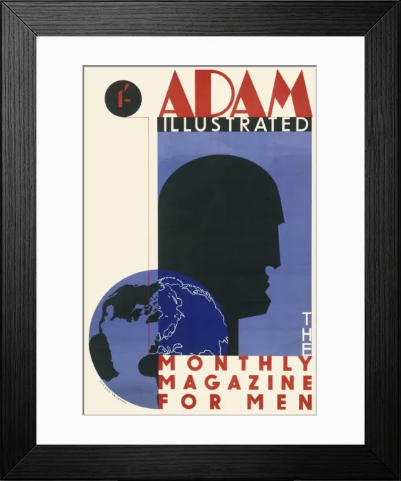 Framed Print : Poster advertising Adam Illustrated Monthly Magazine Framed Print : Poster advertising Adam Illustrated Monthly Magazine