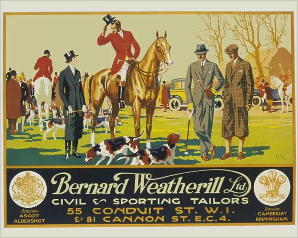 Poster advertising Bernard Weatherill Ltd