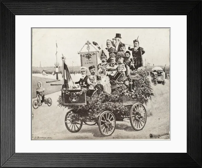 Framed Print : Paris Exhibition 1900 - Political card Framed Print : Paris Exhibition 1900 - Political card