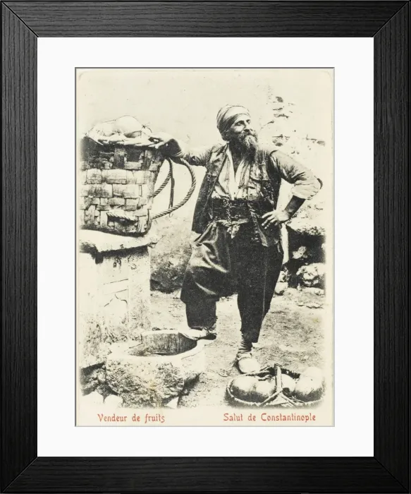 Framed Print : Constantinople - Fruit Vendor Framed Print : Constantinople - Fruit Vendor