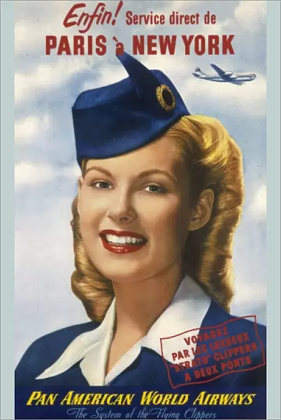 Poster advertising Pan American World Airways
