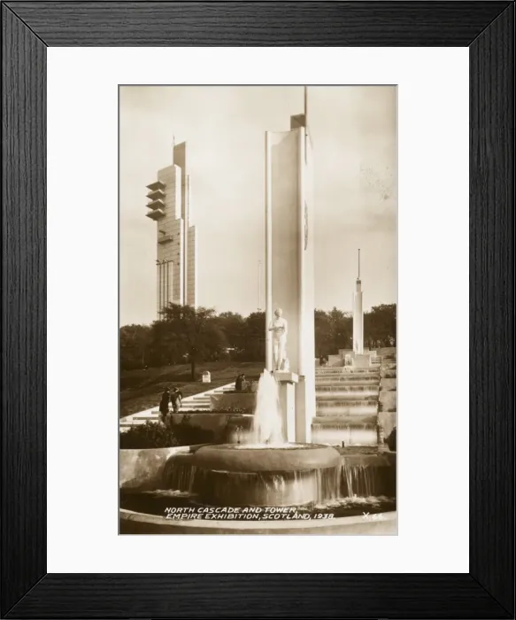 Framed Print : Empire Exhibition Scotland - North Cascade and Tower Framed Print : Empire Exhibition Scotland - North Cascade and Tower