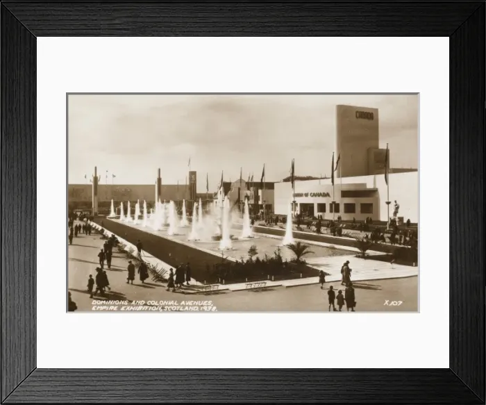 Framed Print : Empire Exhibition Scotland - Dominions and Colonial Avenues Framed Print : Empire Exhibition Scotland - Dominions and Colonial Avenues