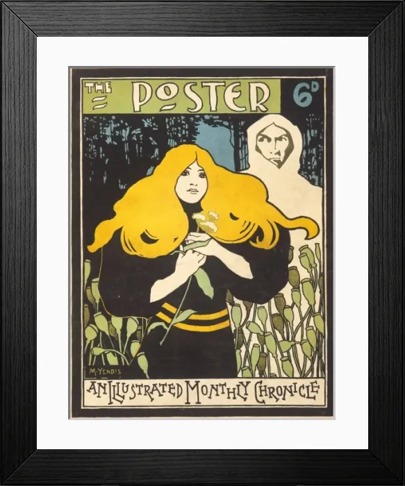 Framed Print : Cover design for The Poster, June 1898 Framed Print : Cover design for The Poster, June 1898