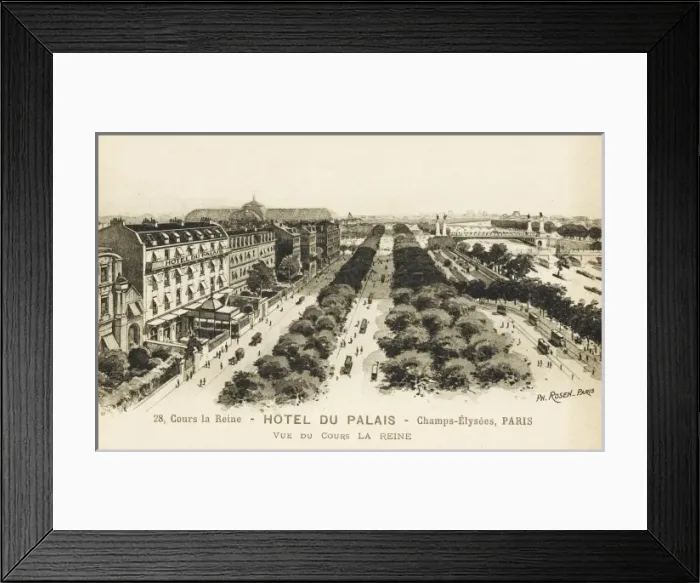 Framed Print : Champs Elysees - Paris - Hotel du Palais Framed Print : Champs Elysees - Paris - Hotel du Palais