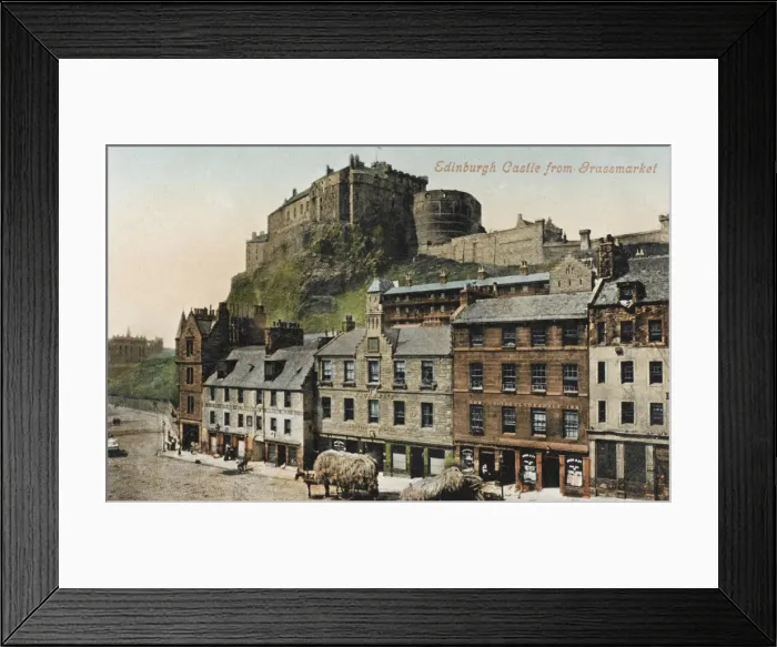 Framed Print : Edinburgh Castle from the Grassmarket Framed Print : Edinburgh Castle from the Grassmarket