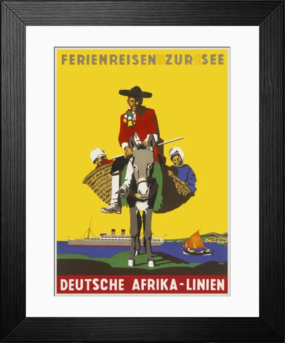 Framed Print : Poster advertising Deutsche Afrika Lines Framed Print : Poster advertising Deutsche Afrika Lines