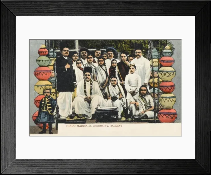 Framed Print : Hindu Marriage ceremony - Bombay, India Framed Print : Hindu Marriage ceremony - Bombay, India