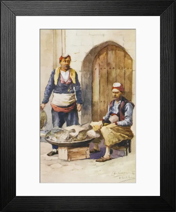 Framed Print : Fish Salesmen, Constantinople Framed Print : Fish Salesmen, Constantinople