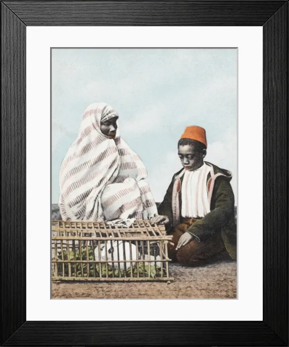 Framed Print : Rabbit Seller - Constantinople Framed Print : Rabbit Seller - Constantinople