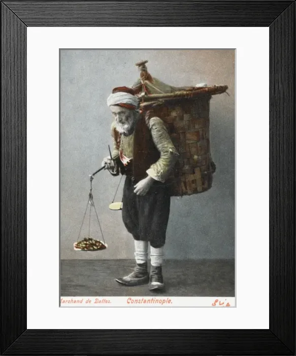 Framed Print : Elderly date seller - Constantinople Framed Print : Elderly date seller - Constantinople