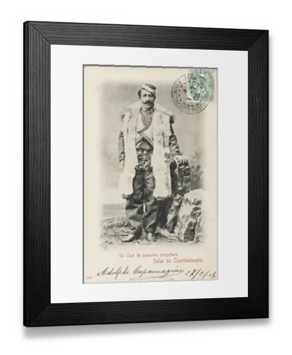 Framed Print : A Chief of the irregular firemen, Istanbul Framed Print : A Chief of the irregular firemen, Istanbul