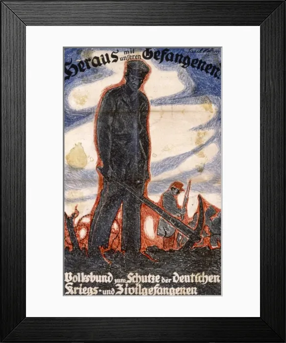 Framed Print : German poster campaign for the release of prisoners Framed Print : German poster campaign for the release of prisoners