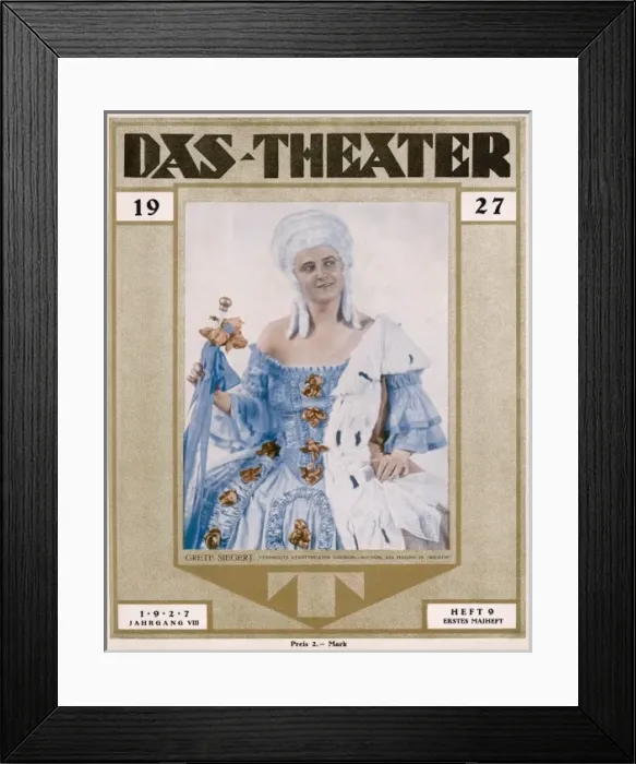 Framed Print : Grete Siegert, in Mignon Framed Print : Grete Siegert, in Mignon