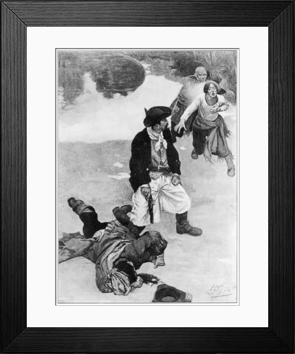 Framed Print : Captain Malyoe shot Captain Brand through the head Framed Print : Captain Malyoe shot Captain Brand through the head