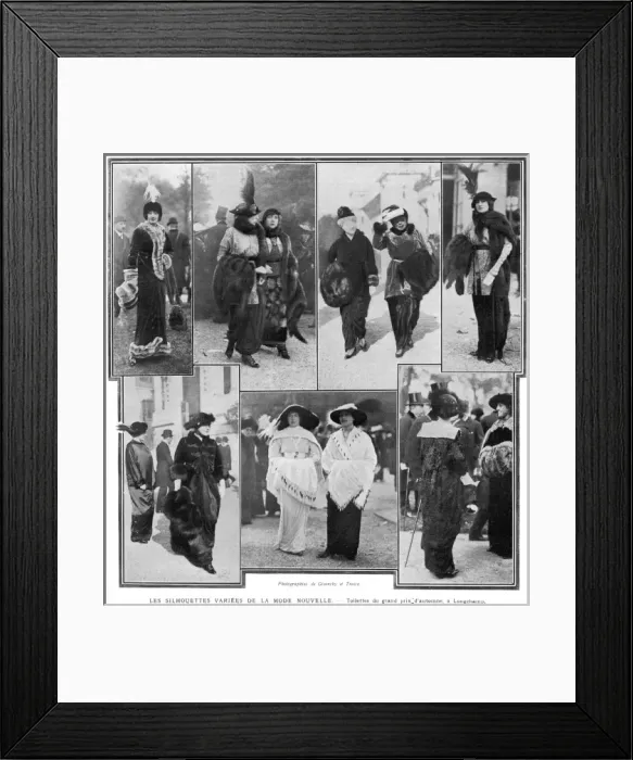 Framed Print : Fashions of the season at Longchamp Framed Print : Fashions of the season at Longchamp