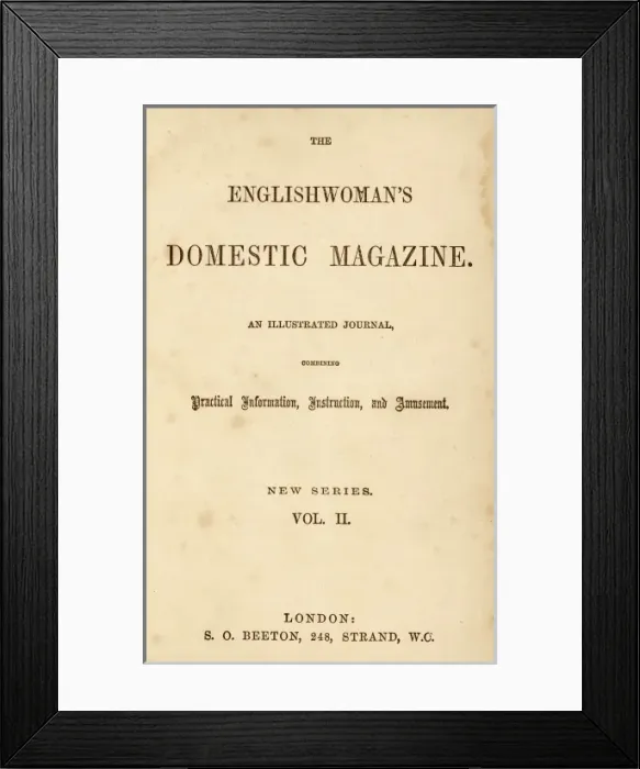 Framed Print : The Englishwomans Domestic Magazine 1860 Framed Print : The Englishwomans Domestic Magazine 1860
