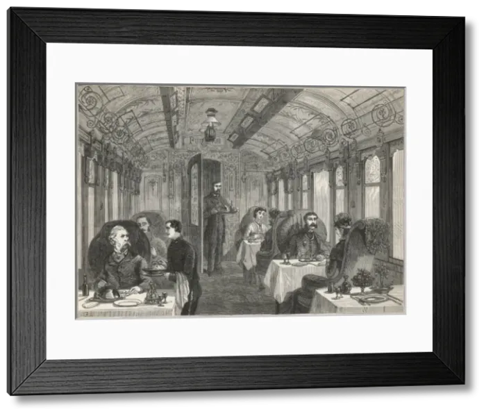 Framed Print : Dining car on the Great Northern Railway Framed Print : Dining car on the Great Northern Railway