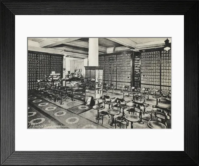 Framed Print : Selfridges, London - Ladys Boot Section Framed Print : Selfridges, London - Ladys Boot Section