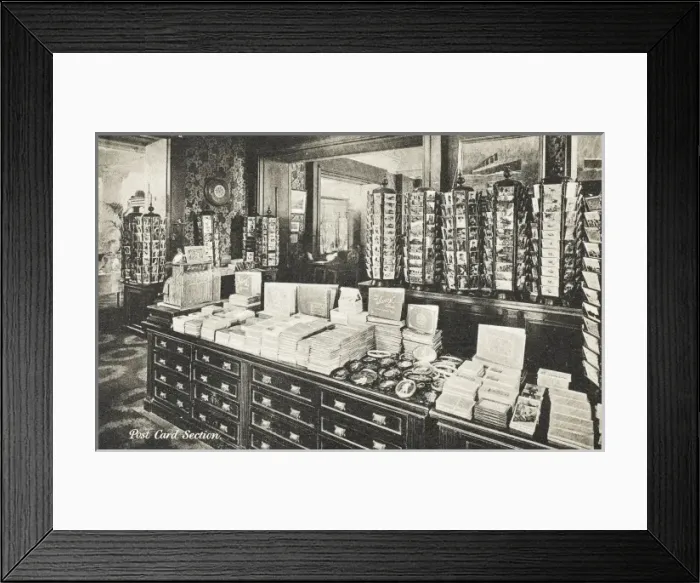 Framed Print : Selfridges, London - Postcard Section Framed Print : Selfridges, London - Postcard Section