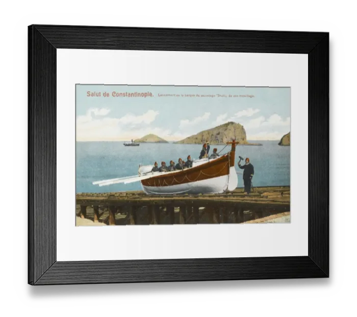 Framed Print : The launching of the Constantinople Lifeboat Framed Print : The launching of the Constantinople Lifeboat