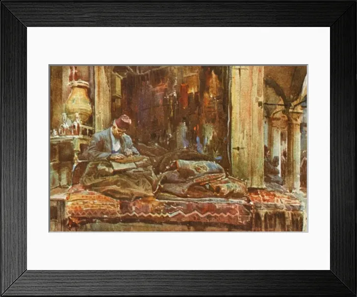 Framed Print : Rug Seller - Grand Bazaar, Constantinople Framed Print : Rug Seller - Grand Bazaar, Constantinople