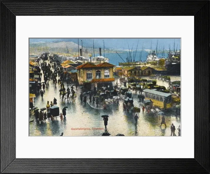 Framed Print : New Bridge (Galata Bridge) in the rain Framed Print : New Bridge (Galata Bridge) in the rain